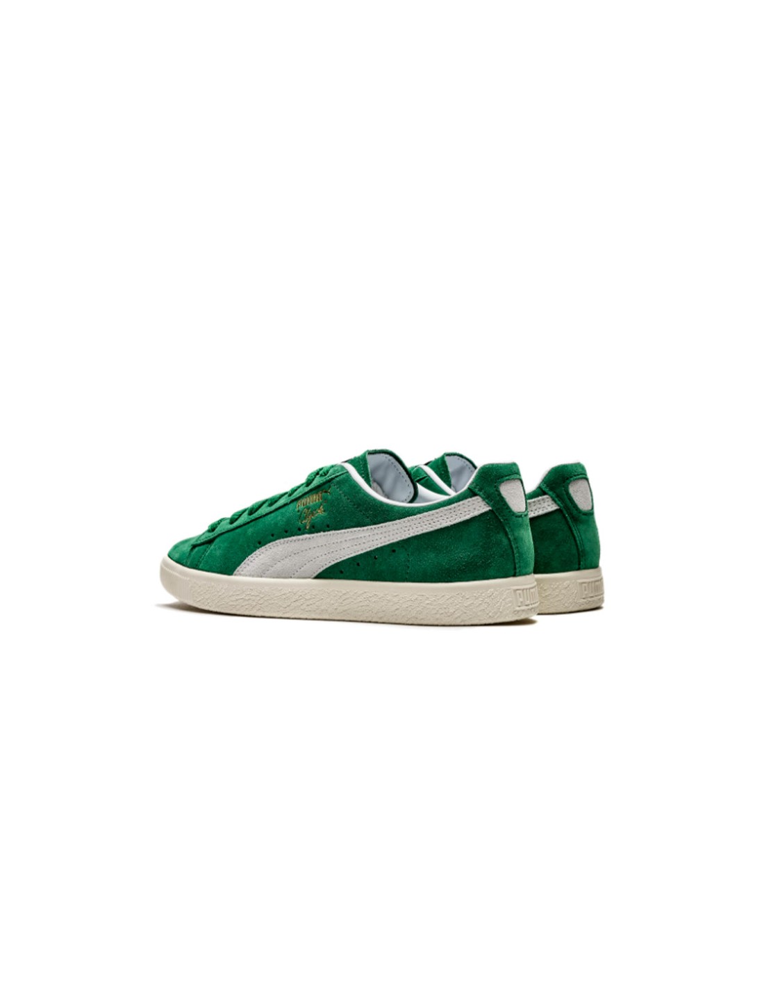 Puma clyde green suede sale