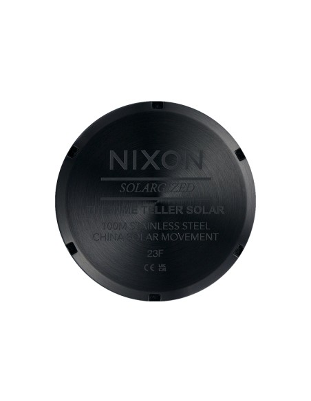 Nixon Time Teller Solar All Black/ White