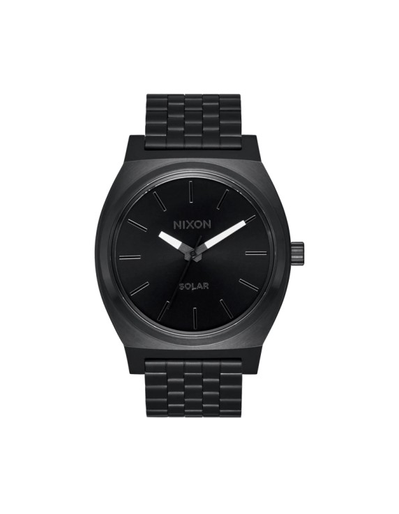 Nixon Time Teller Solar All Black/ White