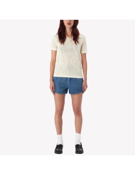 OBEY briana open knit shirt