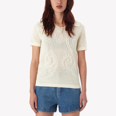OBEY briana open knit shirt