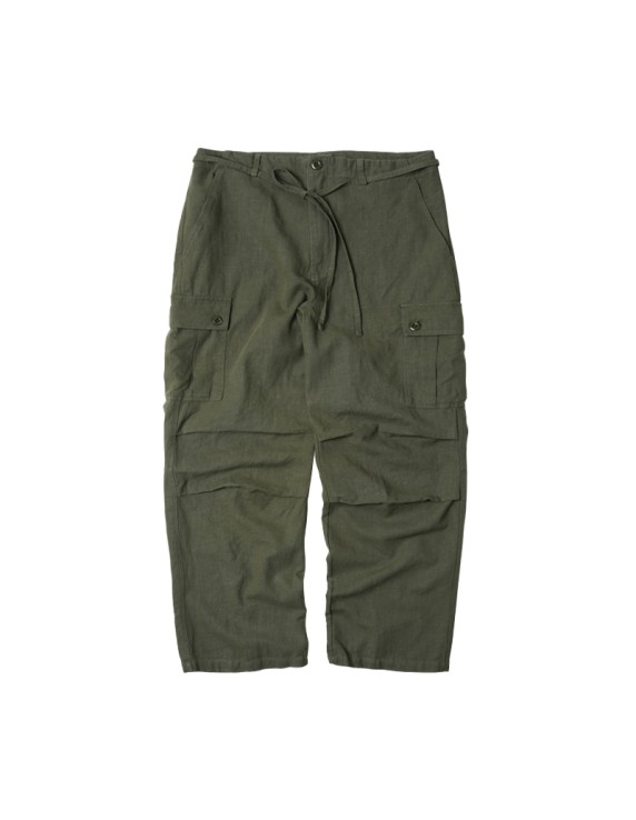 FRIZMWORKS Linen Cargo Parachute Pants