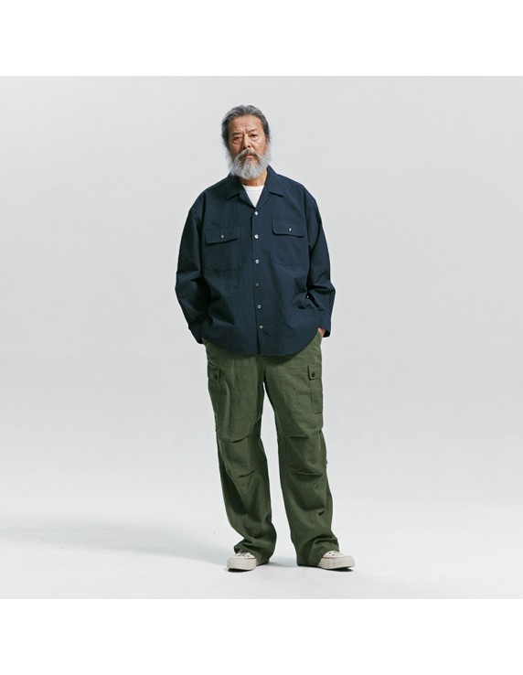 FRIZMWORKS Linen Cargo Parachute Pants FRIZMWORKS Linen Cargo Parachute Pants