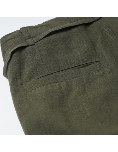 FRIZMWORKS Linen Cargo Parachute Pants
