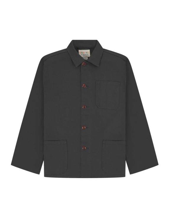 USKEES 3001 buttoned overshirt - charcoal