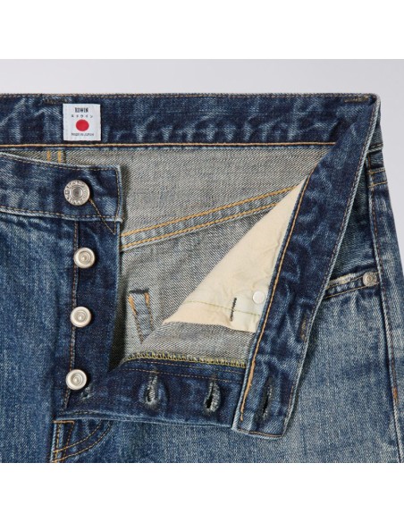 Edwin Regular Tapered Jeans - Blue Mid Dark Used