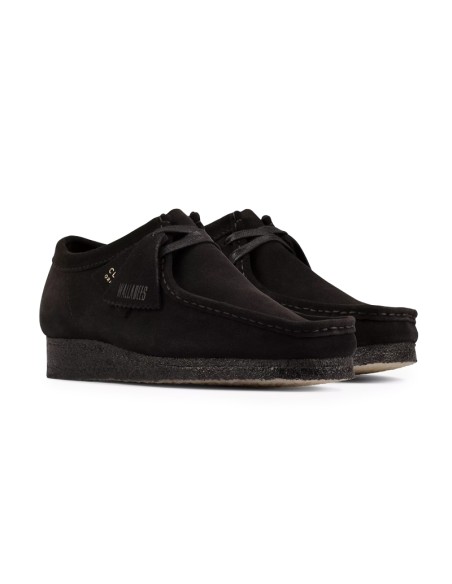 Clarks Wallabee W Black Suède