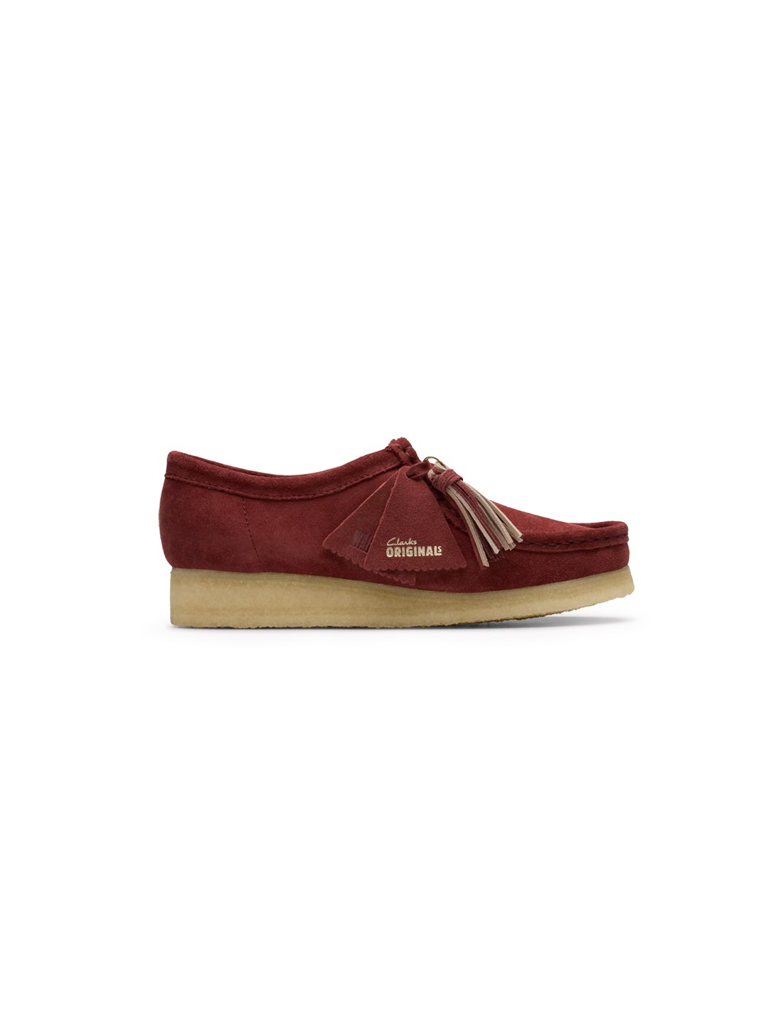 Red clarks wallabees deals
