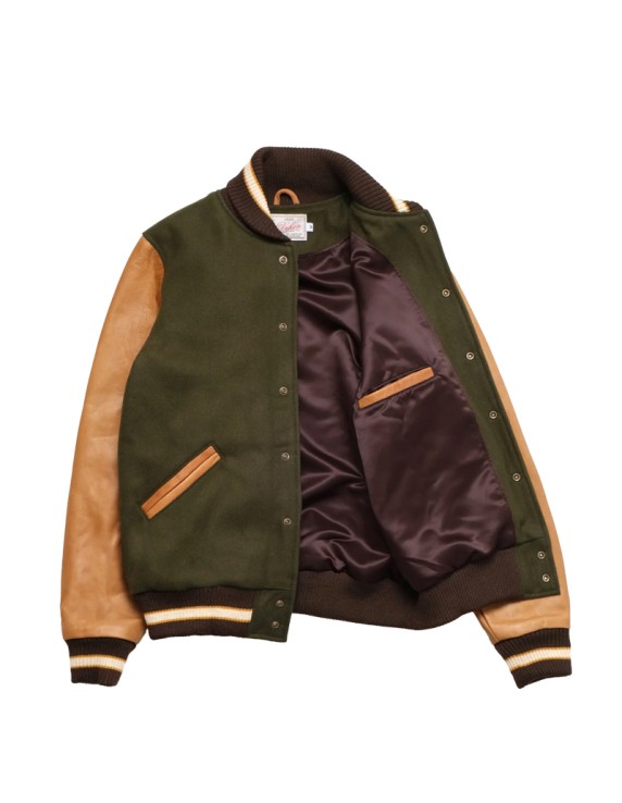 Dehen1920 Varsity jacket Loden/Rust Dehen1920 Varsity jacket Loden/Rust