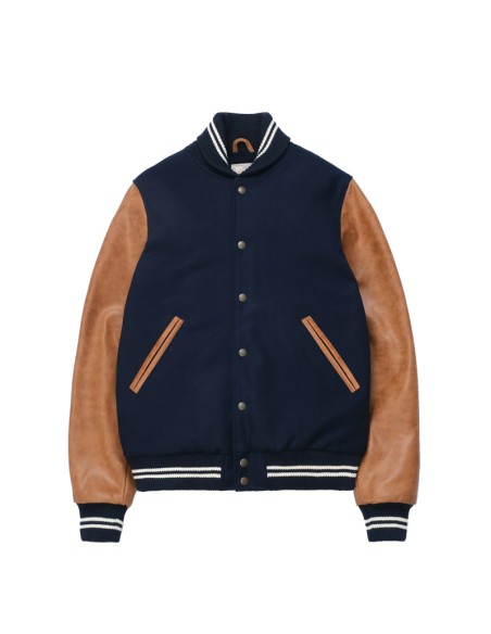 Dehen1920 Varsity jacket Navy/rust