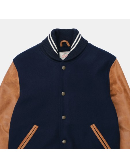 Dehen1920 Varsity jacket Navy/rust