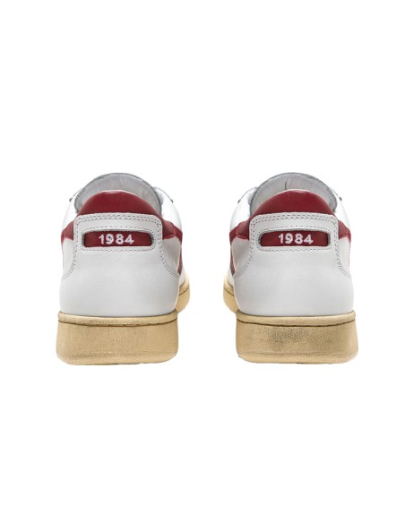 Diadora Mi Basket Used Low Blanc/Rouge Grenat