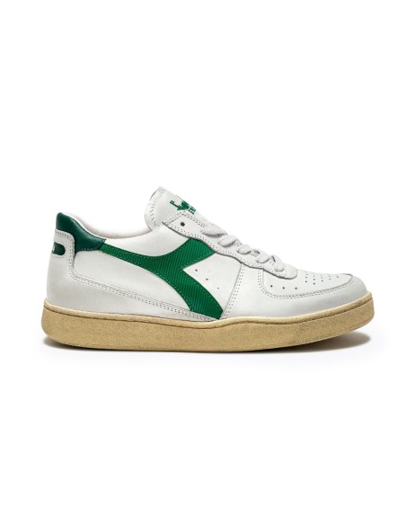 Diadora Mi Basket Used Low Bianco/Verde Verdeggiante