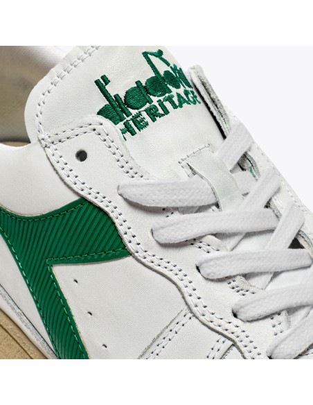 Diadora Mi Basket Used Low Bianco/Verde Verdeggiante