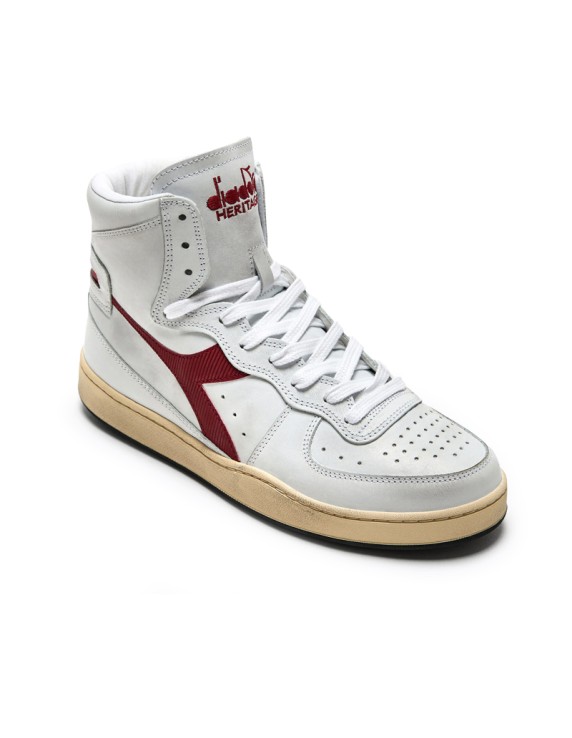 Diadora Mi Basket Used Blanc/Rouge... Diadora Mi Basket Used Blanc/Rouge...