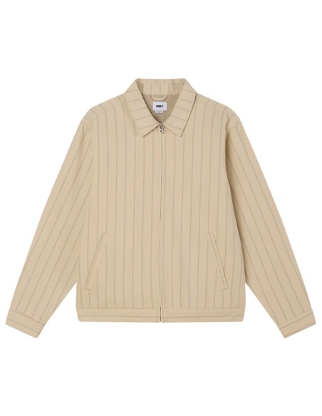 OBEY Stripe Zip Up Jacket