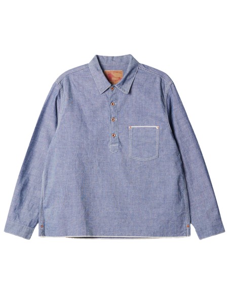 F.O.B F3487 Chambray P/O Shirt