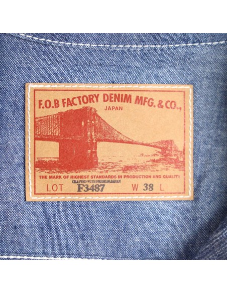 F.O.B F3487 Chambray P/O Shirt