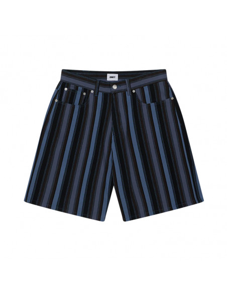OBEY BAJA STRIPE BAGGY DENIM SHORT