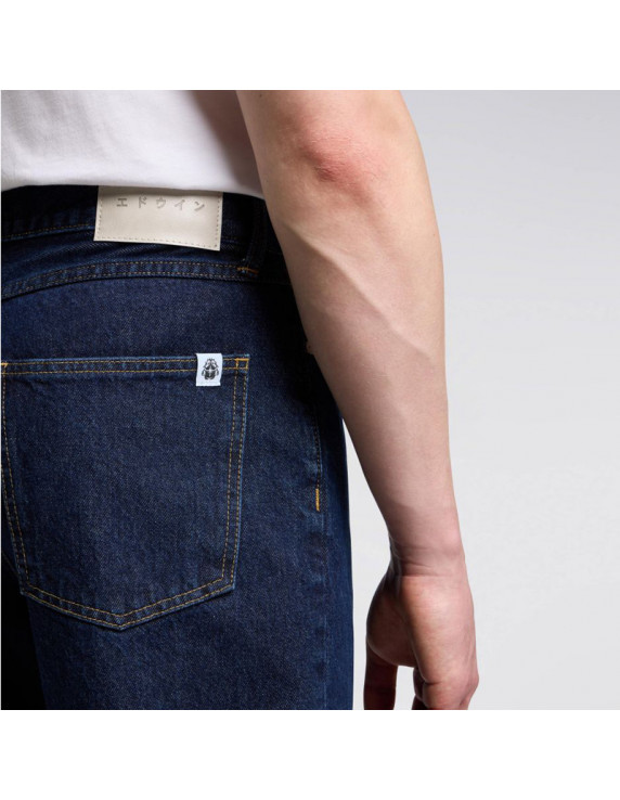 Edwin Cosmos Pant Blue dark marble wash