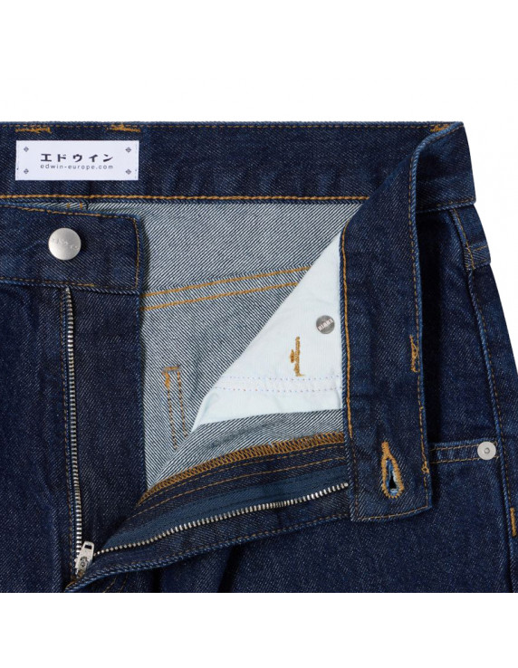 Edwin Tyrell Pant Blue dark marble wash