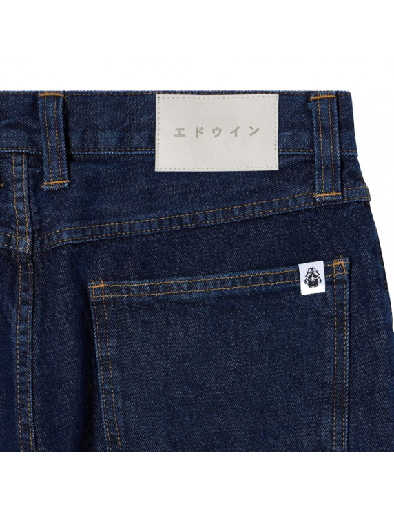 Edwin Tyrell Pant Blue dark marble wash