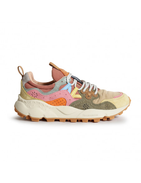 Flower Mountain W Yamano 3 Cream/Military/Pink