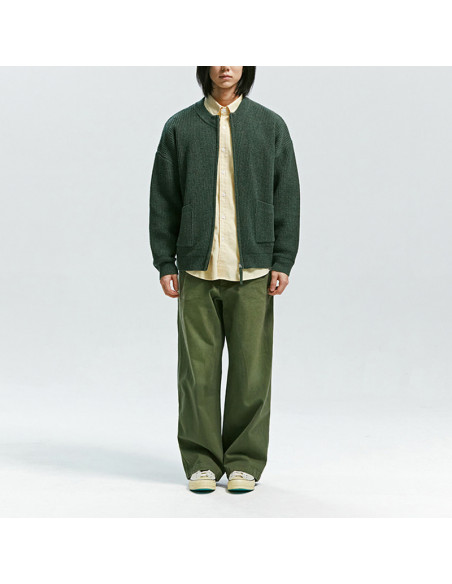 FRIZMWORKS Wool Deck Zipup Cardigan Forest