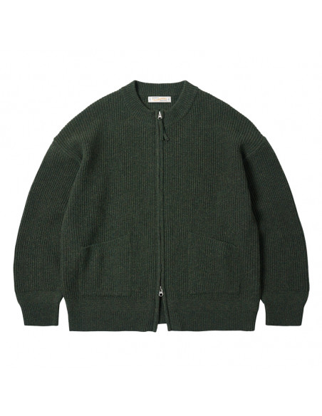 FRIZMWORKS Wool Deck Zipup Cardigan Forest