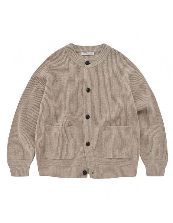 FRIZMWORKS Heavy Wool Round Cardigan Oatmeal