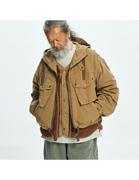 FRIZMWORKS Smoke Hooded Parka Tan