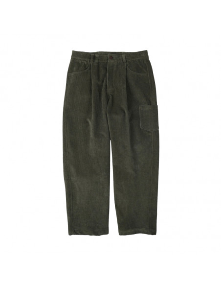 FRIZMWORKS Corduroy Wide One Tuck Pant Olive