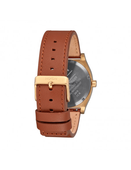 Nixon Time Teller Leather LightGold/White Sunray