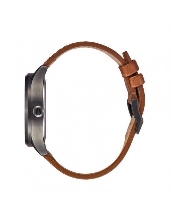 Nixon Sentry Solar Leather Gunmetal