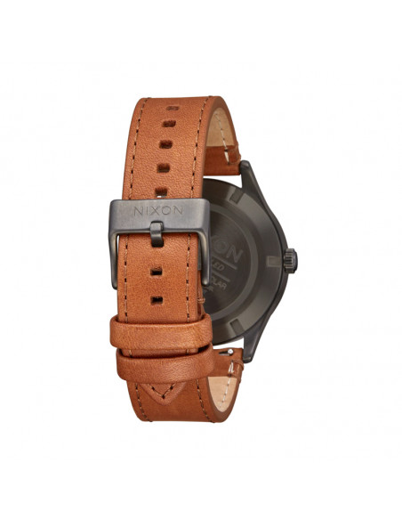 Nixon Sentry Solar Leather Gunmetal