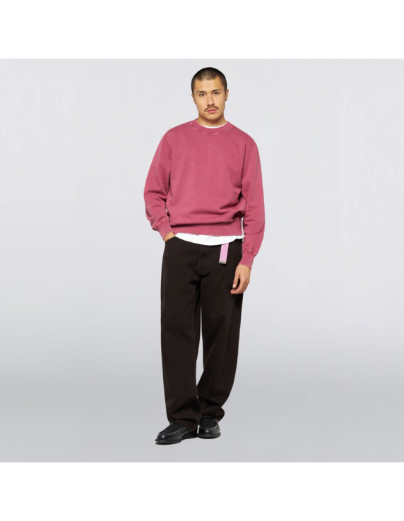 Edwin Axiom Crew Sweat - Red Plum Fade