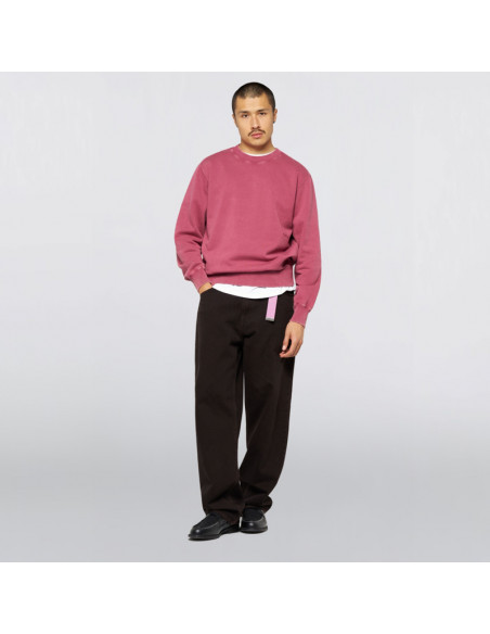 Edwin Axiom Crew Sweat - Red Plum Fade