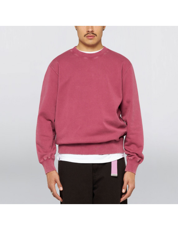Edwin Axiom Crew Sweat - Red Plum Fade