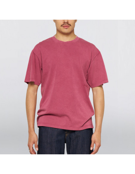 Edwin Axiom Tee - Red Plum