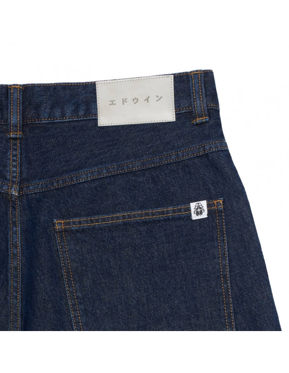 Edwin Worker Short Blue dark marble