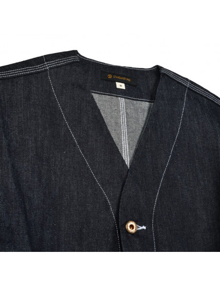 STANDARD TYPES V-neck Work Jacket - Denim