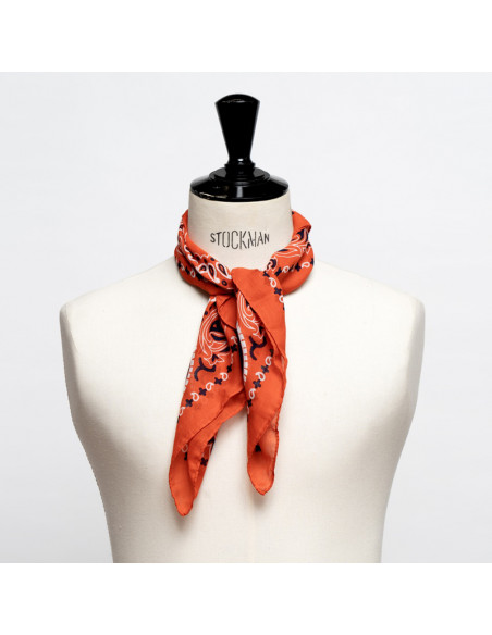 DESTIN Cotton Bandana 59x59cm - Corallo