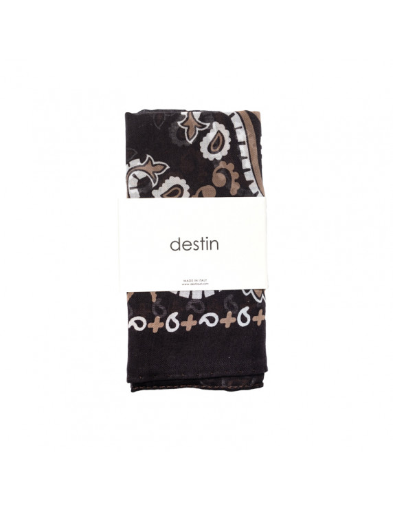 DESTIN Cotton Bandana 59x59cm - Choco