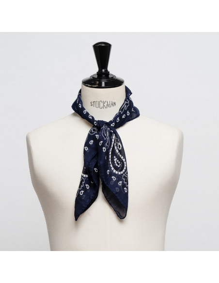 DESTIN Cotton Bandana 59x59cm - Navy