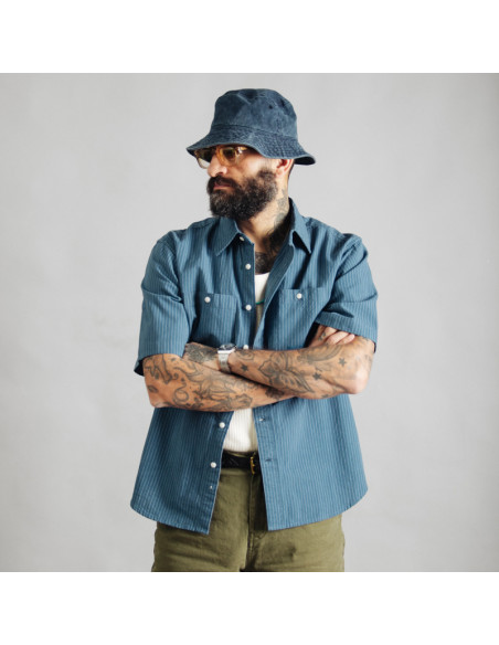 DubbleWare Workshirt Denim Stripe