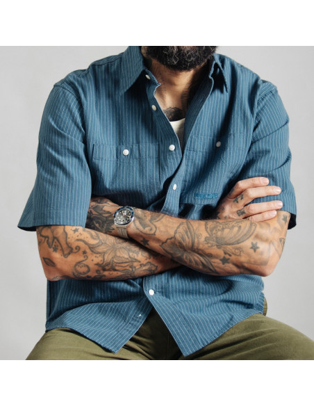 DubbleWare Workshirt Denim Stripe