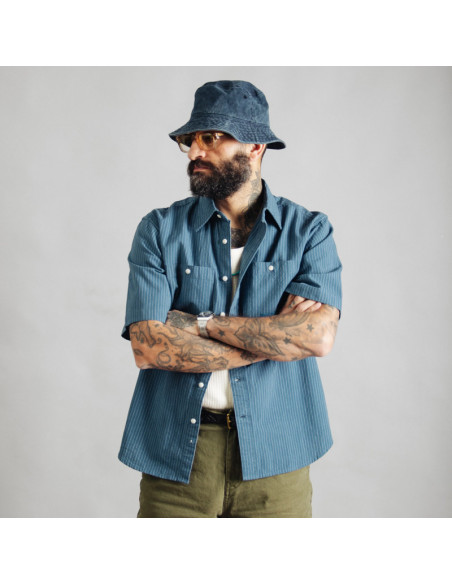 DubbleWare Workshirt Denim Stripe