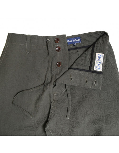 Fleurs de Bagne Le pantalon Nervi Seersucker