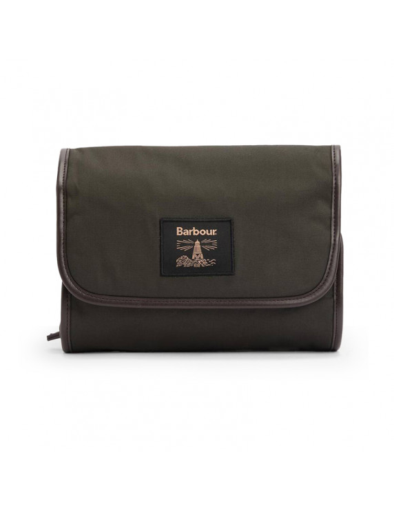 Barbour wax Hanging Washbag