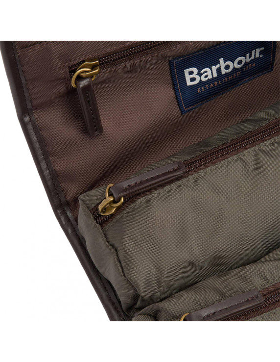 Barbour wax Hanging Washbag